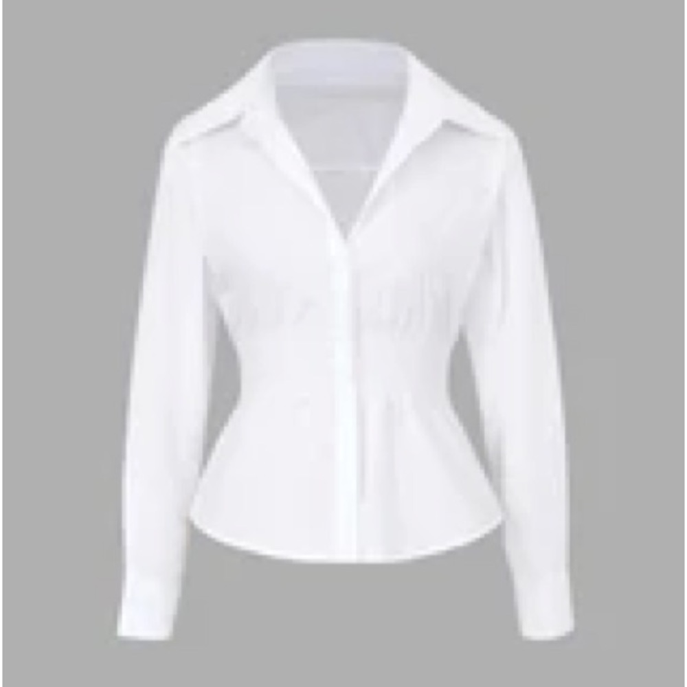 Micas Long Sleeve Smocked Waist Shirt